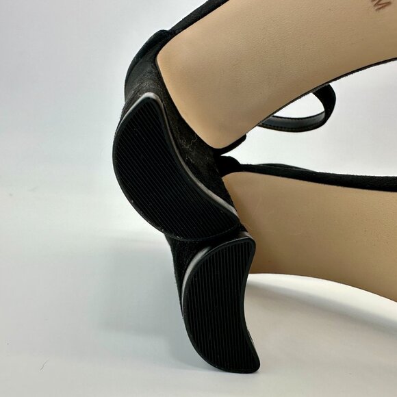 Gibson Latimer Black Suede Block Heel Pumps Size 9.5 - Picture 4 of 9